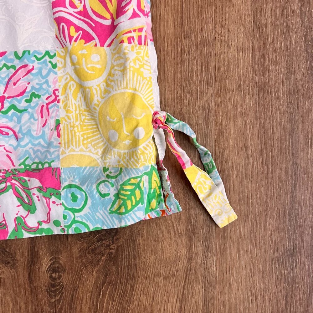 Lilly Pulitzer Patchwork Girls Colorful Shift Dress Sz 10 - Picture 4 of 9